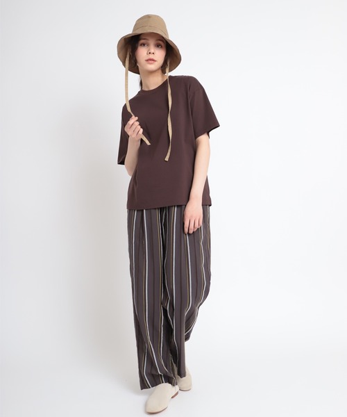 RNA-N（アールエヌエーエヌ）の「M1800 オーガニックコットンプレーンＴ（Tシャツ/カットソー・レディース・オレンジ/チョコ/グレイッシュベージュ/ナチュラル・MEDIUM）」の11枚目の写真