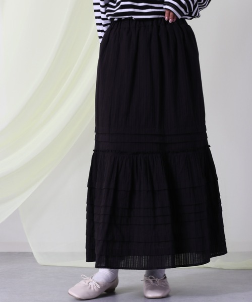 cepo(セポ)の「レースティアードスカート(スカート・レディース・ブラック/オフホワイト・M)」の10枚目の写真
