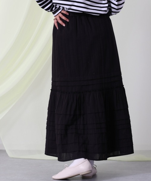 cepo(セポ)の「レースティアードスカート(スカート・レディース・ブラック/オフホワイト・M)」の12枚目の写真