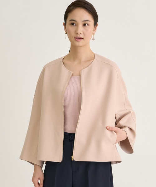 ANAYI（アナイ）の「カラーリバーノーカラーコート（その他アウター・レディース・ネイビー/ピンク/アイボリー/ライトブルー・36/38/34）」の12枚目の写真