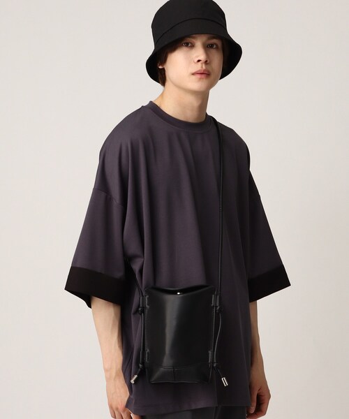 tk.TAKEO KIKUCHI（ティーケータケオキクチ）の「◆バケットショルダー（ショルダーバッグ・メンズ・ブラック/キャメル・00）」の9枚目の写真