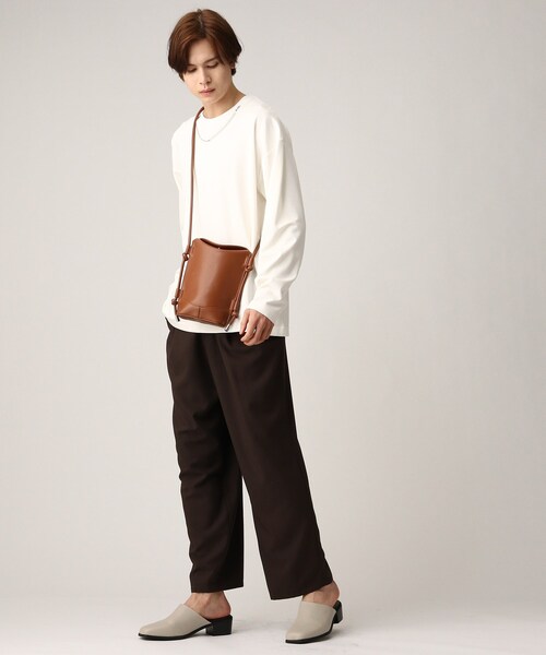 tk.TAKEO KIKUCHI（ティーケータケオキクチ）の「◆バケットショルダー（ショルダーバッグ・メンズ・ブラック/キャメル・00）」の12枚目の写真