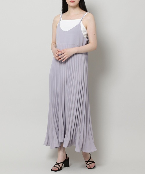 ALAND(エーランド)の「3.3Field Trip/プリーツノースリーブワンピース 2275880(ワンピース・レディース・ブラック/グリーン/ラベンダー・FREE)」の3枚目の写真