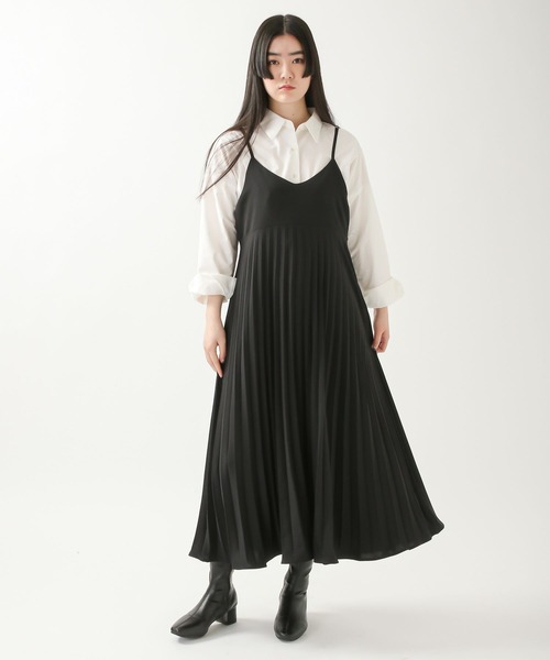 ALAND(エーランド)の「3.3Field Trip/プリーツノースリーブワンピース 2275880(ワンピース・レディース・ブラック/グリーン/ラベンダー・FREE)」の5枚目の写真