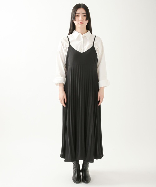 ALAND(エーランド)の「3.3Field Trip/プリーツノースリーブワンピース 2275880(ワンピース・レディース・ブラック/グリーン/ラベンダー・FREE)」の7枚目の写真