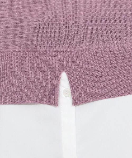 SHOO・LA・RUE（シューラルー）の「◆ニットベスト+シャツフェイクレイヤードワンピース（ワンピース・レディース・ブラック系4/ピンク系9/ネイビー系9・03/02/04）」の19枚目の写真