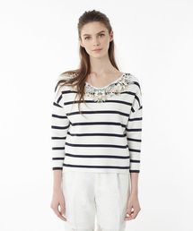 GRACE CONTINENTAL | ビジューニットトップ(ニット/セーター)