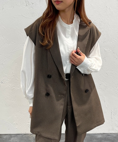 apres jour mignon（アプレジュールミニョン）の「ジレ【SETUP着用可能】【ZOZOTOWN限定アイテム】（ベスト・レディース・イエロー系その他/グレイッシュベージュ/ブラック/ブラウン系その他・X-LARGE/フリー）」の12枚目の写真