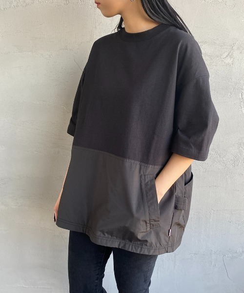 CHUMS（チャムス）の「[CHUMS/チャムス] ヘビーウェイト バックサイドユーティリティポケットTシャツ（Tシャツ/カットソー・レディース・ホワイト/ブラック・M/L/XL）」の19枚目の写真