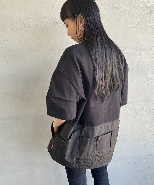 CHUMS（チャムス）の「[CHUMS/チャムス] ヘビーウェイト バックサイドユーティリティポケットTシャツ（Tシャツ/カットソー・レディース・ホワイト/ブラック・M/L/XL）」の21枚目の写真