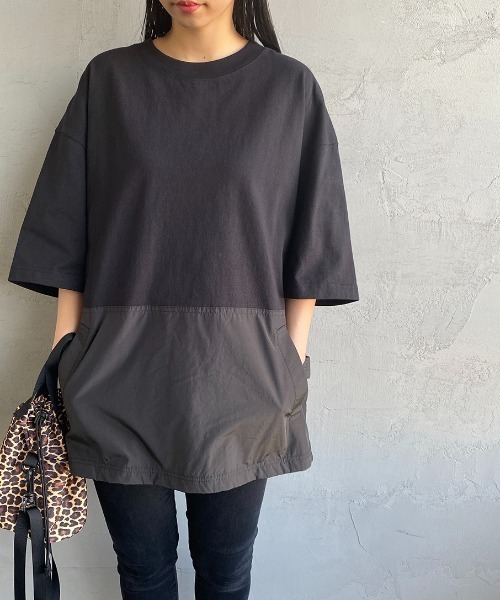 CHUMS（チャムス）の「[CHUMS/チャムス] ヘビーウェイト バックサイドユーティリティポケットTシャツ（Tシャツ/カットソー・レディース・ホワイト/ブラック・M/L/XL）」の13枚目の写真