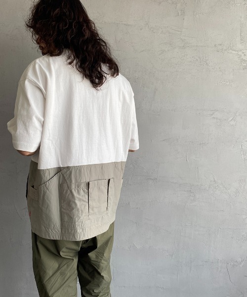 CHUMS（チャムス）の「[CHUMS/チャムス] ヘビーウェイト バックサイドユーティリティポケットTシャツ（Tシャツ/カットソー・レディース・ホワイト/ブラック・M/L/XL）」の9枚目の写真