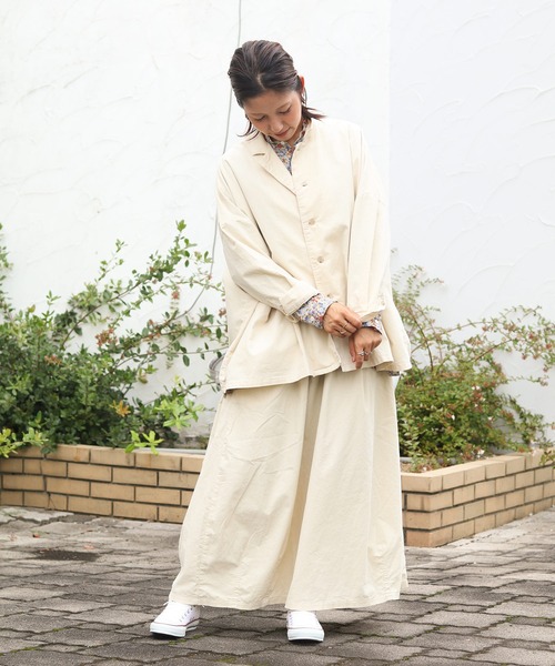 SETTO（セット）の「MARKET SHIRT：シャツジャケット（その他アウター・レディース・ダークグレー/アイボリー・FREE）」の4枚目の写真
