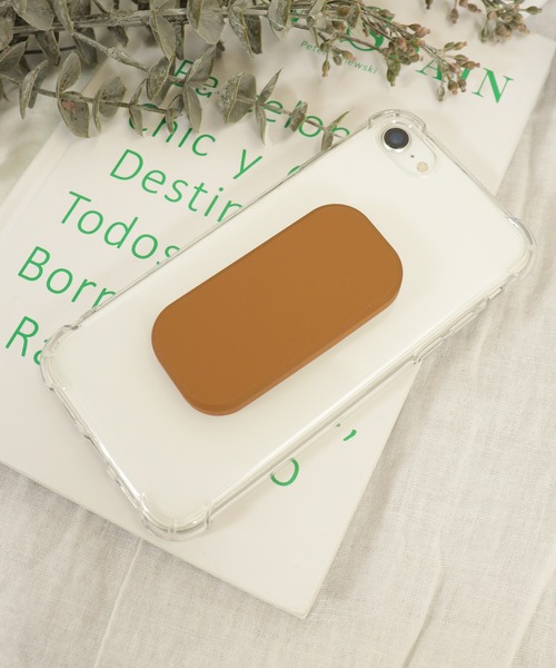 emesuelee（エメスーリー）の「スマホグリップ　スマホスタンド（スマホグッズ・レディース・ブラウン/ブルー/ピンク・フリー）」の2枚目の写真