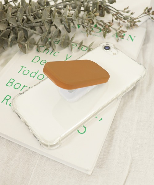 emesuelee（エメスーリー）の「スマホグリップ　スマホスタンド（スマホグッズ・レディース・ブラウン/ブルー/ピンク・フリー）」の6枚目の写真