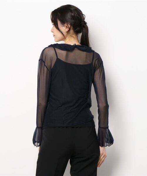 RANDEBOO（ランデブー）の「Organdy frill blouse（シャツ/ブラウス・レディース・ネイビー/ピンクベージュ・FREE）」の21枚目の写真