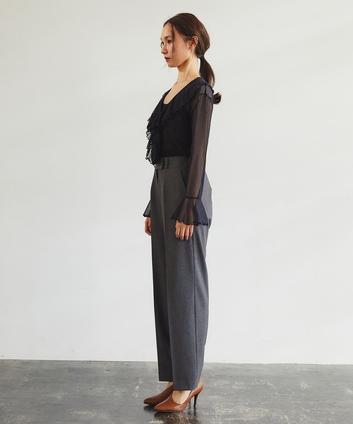 RANDEBOO（ランデブー）の「Organdy frill blouse（シャツ/ブラウス・レディース・ネイビー/ピンクベージュ・FREE）」の15枚目の写真