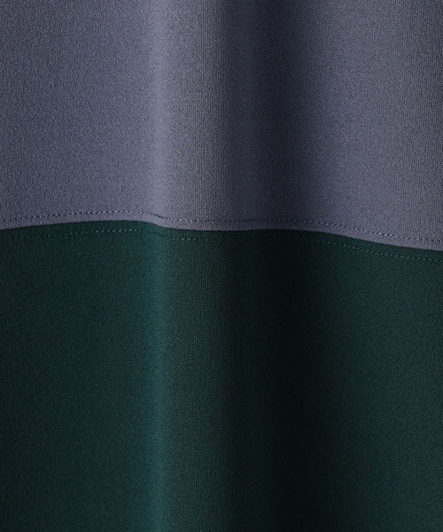 179/WG(イチナナキュウダブルジー)の「配色ポロワンピース(ワンピース・レディース・チャコールグレー/ブルー/グリーン・MEDIUM)」の16枚目の写真
