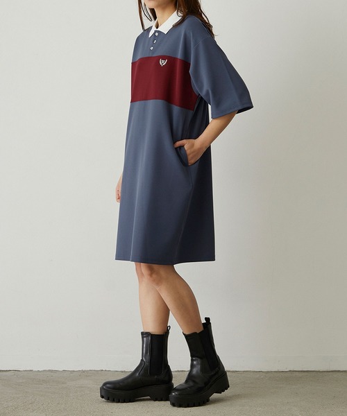 美品】HAZZYS 165 ポロワンピース