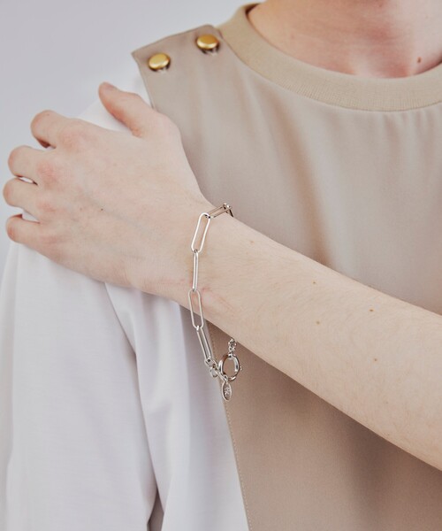 tk.TAKEO KIKUCHI(ティーケータケオキクチ)の「◆オーバルクリップブレスレット(ブレスレット・メンズ・シルバー/ゴールド・00)」の10枚目の写真