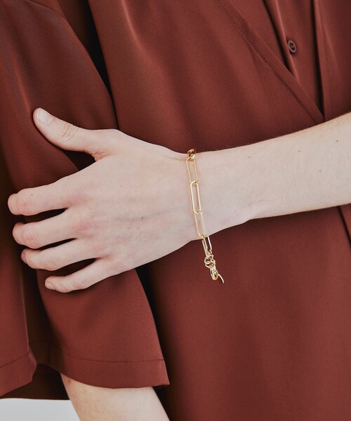 tk.TAKEO KIKUCHI(ティーケータケオキクチ)の「◆オーバルクリップブレスレット(ブレスレット・メンズ・シルバー/ゴールド・00)」の12枚目の写真