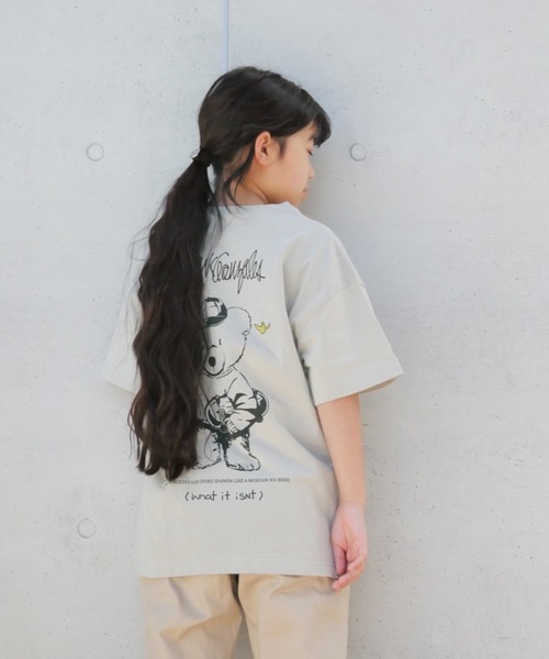 ムラサキスポーツ by 花音（ムラサキスポーツバイカノン）の「花音ｘムラサキスポーツ MarkGonzales/マークゴンザレス キッズ バックプリントTシャツ　47120927（Tシャツ/カットソー・キッズ・ホワイト/ブラック/ベージュ/グレー・110cm/100cm/120cm/130cm/140cm/150cm/160cm）」の10枚目の写真