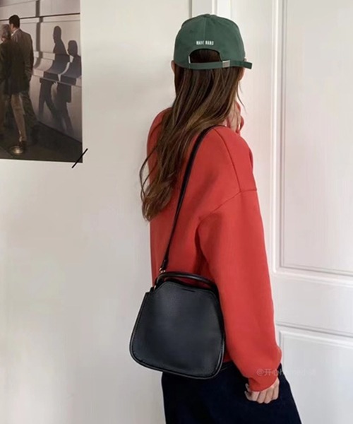 me+em select（ミームセレクト）の「【 2 way ショルダーストラップ付属 】フェイクレザーモダンスクエアワンハンドルバッグ（ハンドバッグ・レディース・モカ/ベージュ/ブラウン/ブラック・FREE）」の10枚目の写真