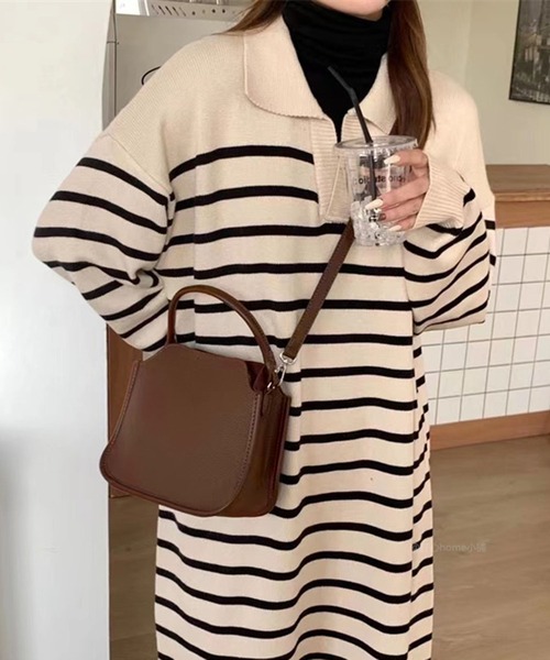 me+em select（ミームセレクト）の「【 2 way ショルダーストラップ付属 】フェイクレザーモダンスクエアワンハンドルバッグ（ハンドバッグ・レディース・モカ/ベージュ/ブラウン/ブラック・FREE）」の6枚目の写真