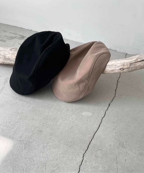 CANAL JEAN(キャナルジーン)の「El mar シンプルハンチング帽(ハンチング/ベレー帽・レディース・ブラック/ベージュ・ONE SIZE)」の9枚目の写真