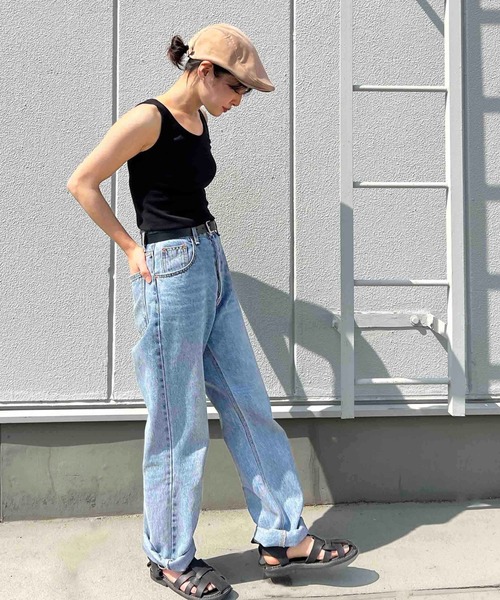 CANAL JEAN(キャナルジーン)の「El mar シンプルハンチング帽(ハンチング/ベレー帽・レディース・ブラック/ベージュ・ONE SIZE)」の3枚目の写真