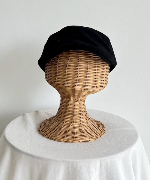 CANAL JEAN(キャナルジーン)の「El mar シンプルハンチング帽(ハンチング/ベレー帽・レディース・ブラック/ベージュ・ONE SIZE)」の8枚目の写真