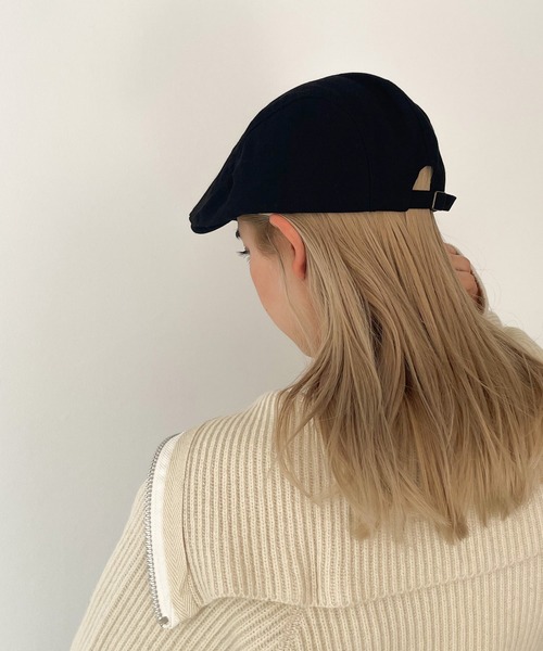 CANAL JEAN(キャナルジーン)の「El mar シンプルハンチング帽(ハンチング/ベレー帽・レディース・ブラック/ベージュ・ONE SIZE)」の14枚目の写真