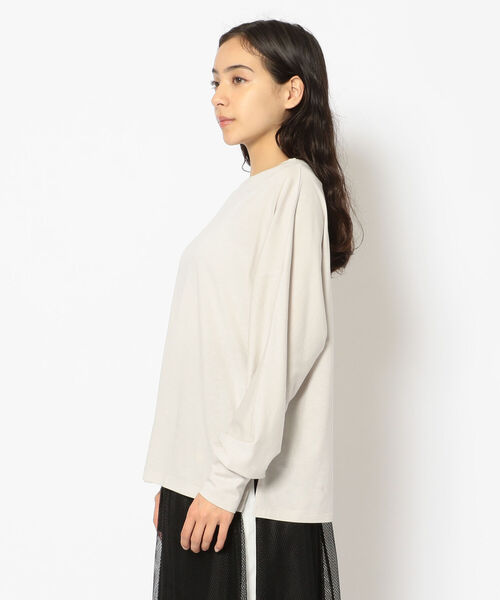 DROIT BELLO（ドロイトベロ）の「DROIT BELLO(ドロイトベロ) 袖リブカットソー（Tシャツ/カットソー・レディース・ホワイト/ライトグレー/ライム・FREE）」の4枚目の写真