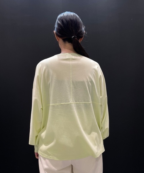 DROIT BELLO（ドロイトベロ）の「DROIT BELLO(ドロイトベロ) 袖リブカットソー（Tシャツ/カットソー・レディース・ホワイト/ライトグレー/ライム・FREE）」の21枚目の写真