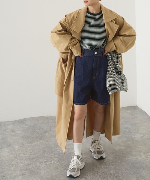 forksy.(フォルクシー)の「【forksy.】ハイウエストタック入りデニムショートパンツ(デニムパンツ・レディース・サックスブルー/ブルー/ネイビー・FREE)」の18枚目の写真