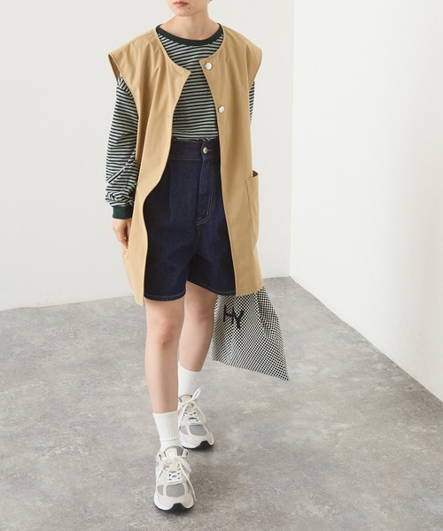 forksy.(フォルクシー)の「【forksy.】ハイウエストタック入りデニムショートパンツ(デニムパンツ・レディース・サックスブルー/ブルー/ネイビー・FREE)」の19枚目の写真