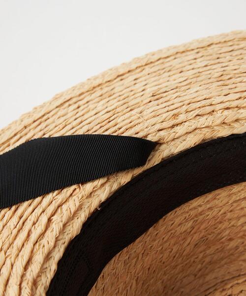 green label relaxing(グリーンレーベルリラクシング)の「【矢野未希子さん着用】ラフィア 2WAY リボン ハット(ハット・レディース・ブラック/ベージュ・FREE)」の16枚目の写真