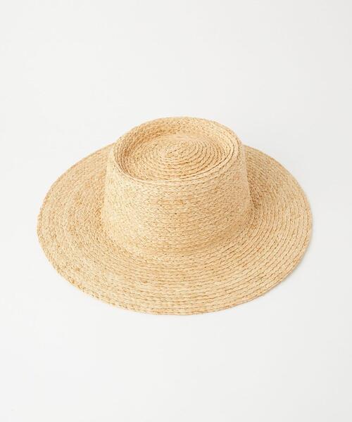 green label relaxing(グリーンレーベルリラクシング)の「【矢野未希子さん着用】ラフィア 2WAY リボン ハット(ハット・レディース・ブラック/ベージュ・FREE)」の8枚目の写真