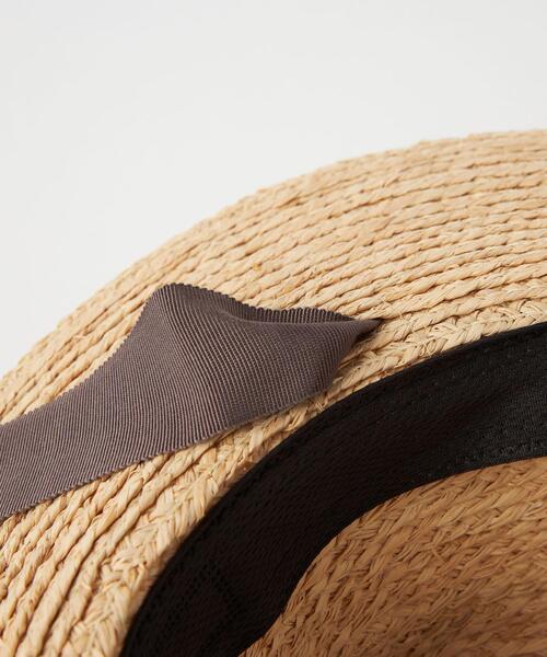 green label relaxing(グリーンレーベルリラクシング)の「【矢野未希子さん着用】ラフィア 2WAY リボン ハット(ハット・レディース・ブラック/ベージュ・FREE)」の10枚目の写真