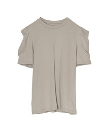 [UVカット][接触冷感][紫外線対策][二の腕カバー]パワショルデザインカットソーTシャツ