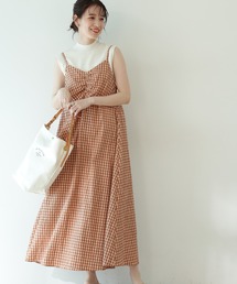 N.（N. Natural Beauty Basic） | ◆ギンガムチェック切替ワンピース(ワンピース)