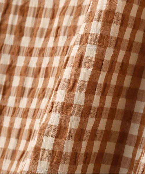 N.（N. Natural Beauty Basic）（エヌエヌナチュラルビューティーベーシック）の「◆ギンガムチェック切替ワンピース（ワンピース・レディース・ブラック/オレンジ・MEDIUM）」の16枚目の写真