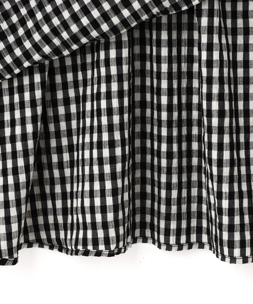 N.（N. Natural Beauty Basic）（エヌエヌナチュラルビューティーベーシック）の「◆ギンガムチェック切替ワンピース（ワンピース・レディース・ブラック/オレンジ・MEDIUM）」の19枚目の写真