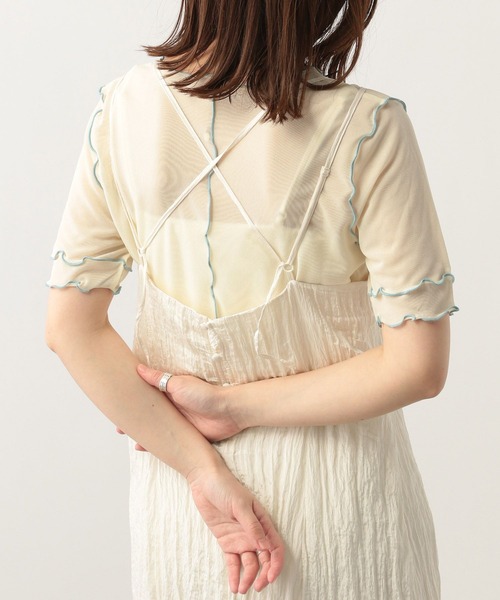 Heather(ヘザー)の「配色メロ-Tシャツ 299582(Tシャツ/カットソー・レディース・アイボリー/パープル/ピンク/ブラック・FREE)」の17枚目の写真