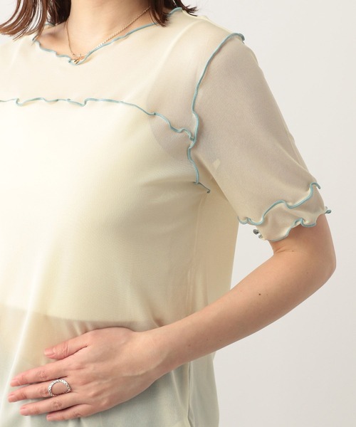 Heather(ヘザー)の「配色メロ-Tシャツ 299582(Tシャツ/カットソー・レディース・アイボリー/パープル/ピンク/ブラック・FREE)」の19枚目の写真