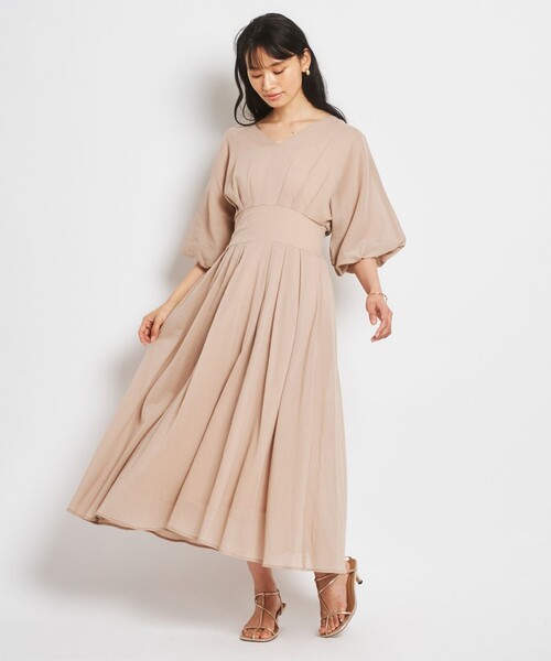 Feroux(フェルゥ)の「【洗える】コットン楊柳エンパイア ドレス(ドレス・レディース・ブラック系/レッド系/ベージュ系/ブルー系・F)」の1枚目の写真