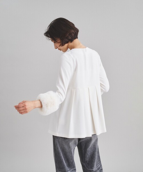 Diagram(ダイアグラム)の「【オンライン限定】ファーカフストップ(Tシャツ/カットソー・レディース・キナリ・38/36)」の2枚目の写真