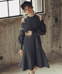 Cheek | 肩開きニットワンピース(ワンピース)