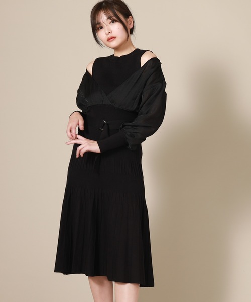 セール 肩開きニットワンピース ワンピース Cheek チーク のファッション通販 Zozotown