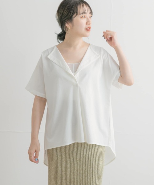 ITEMS URBANRESEARCH(アイテムズ アーバンリサーチ)の「リネンライクハンソデプルオーバー(Tシャツ/カットソー・レディース・ホワイト/カーキ/ブラック系その他・FREE)」の8枚目の写真